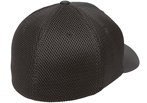 Flexfit Unisex Ultrafibre Airmesh Fitted Trucker Hat, Black, Large-X-Large - Image 2