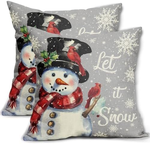 Juego de 2 fundas de almohada de Navidad de 18 x 18 pulgadas, dis...