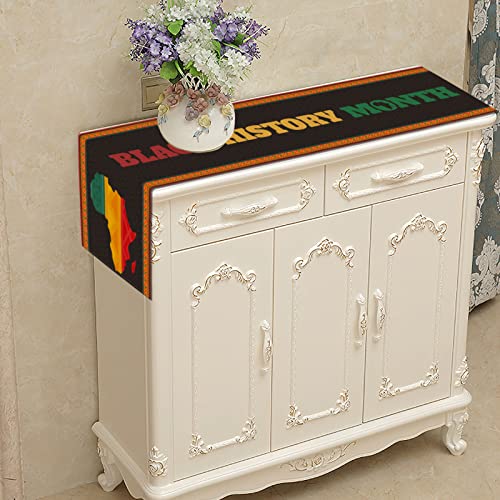 Nepnuser Linen Black History Month Table Runner February African American Party Dining Room Kitchen Table Indoor Outdoor Decoration #TOP2