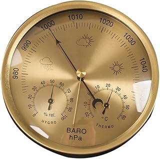 Thermometer for Home Indoor Thermometer 3 in 1 Dial Type Barometer Thermometer Hygrometer Weather Station Barometric Pressure Temperature Humidity Measurement Outdoor Thermometer