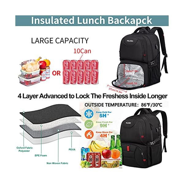 Mochila Grande 50L, Portatil 17 Pulgadas Impermeable con Puerto USB - Imagen 4