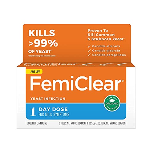 FemiClear 1-Day Yeast Infection Treatment & Vaginal Itch Relief Ointment - Fast Relief Bundle (Pack of 2)