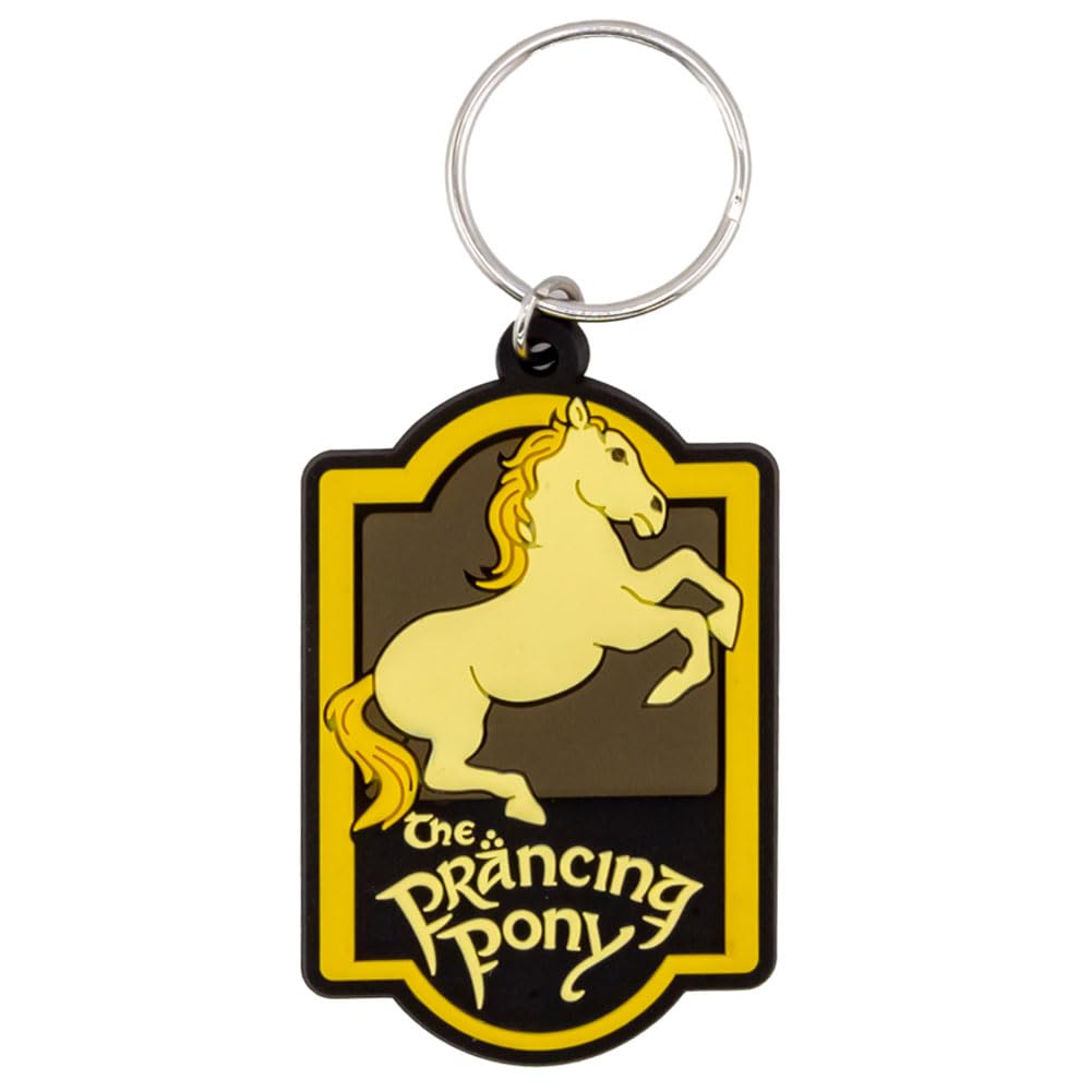 The Lord Of The Rings Men's Black/Brown/Yellow The Prancing Pony Pvc Keyring (55Mm X 40Mm X 5Mm) ()