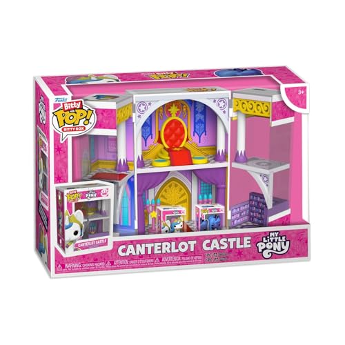 Funko Bitty Pop! Bitty Boxes: My Little Pony - Canterlot Castle Playset con 2-0,9 Pollici (2,2 Cm) minuscole Mini Figure - My Little Pony TV - Vetrina Espositiva da Collezione - Idea Regalo