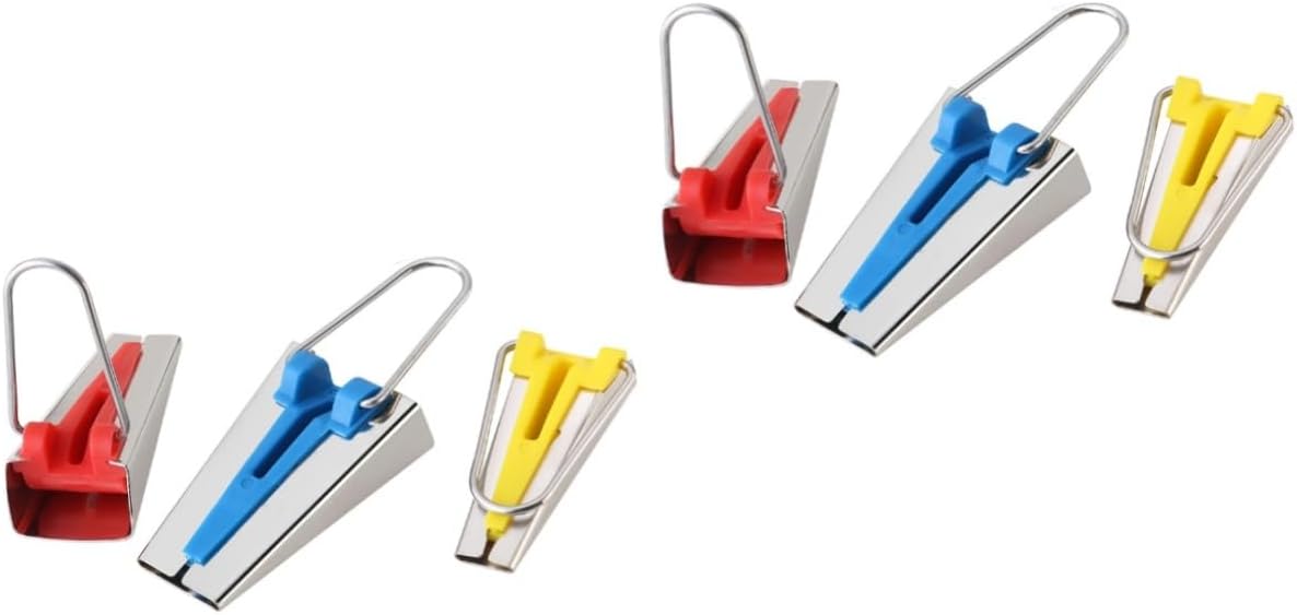 KALLORY 9pcs Bias Tape Maker Set Fabric Quilting Tool for Seam Binding Includes for Crafting and Sewing Projects