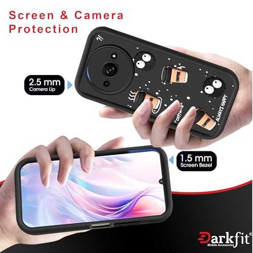 Image of Back Case Cover Compatible with Poco C61 | Cute Fun Cartoon Ball 3D Coffee Silicone Case | Body Protection | Camera Protection | Shock Proof | Color Black | Pack of 1