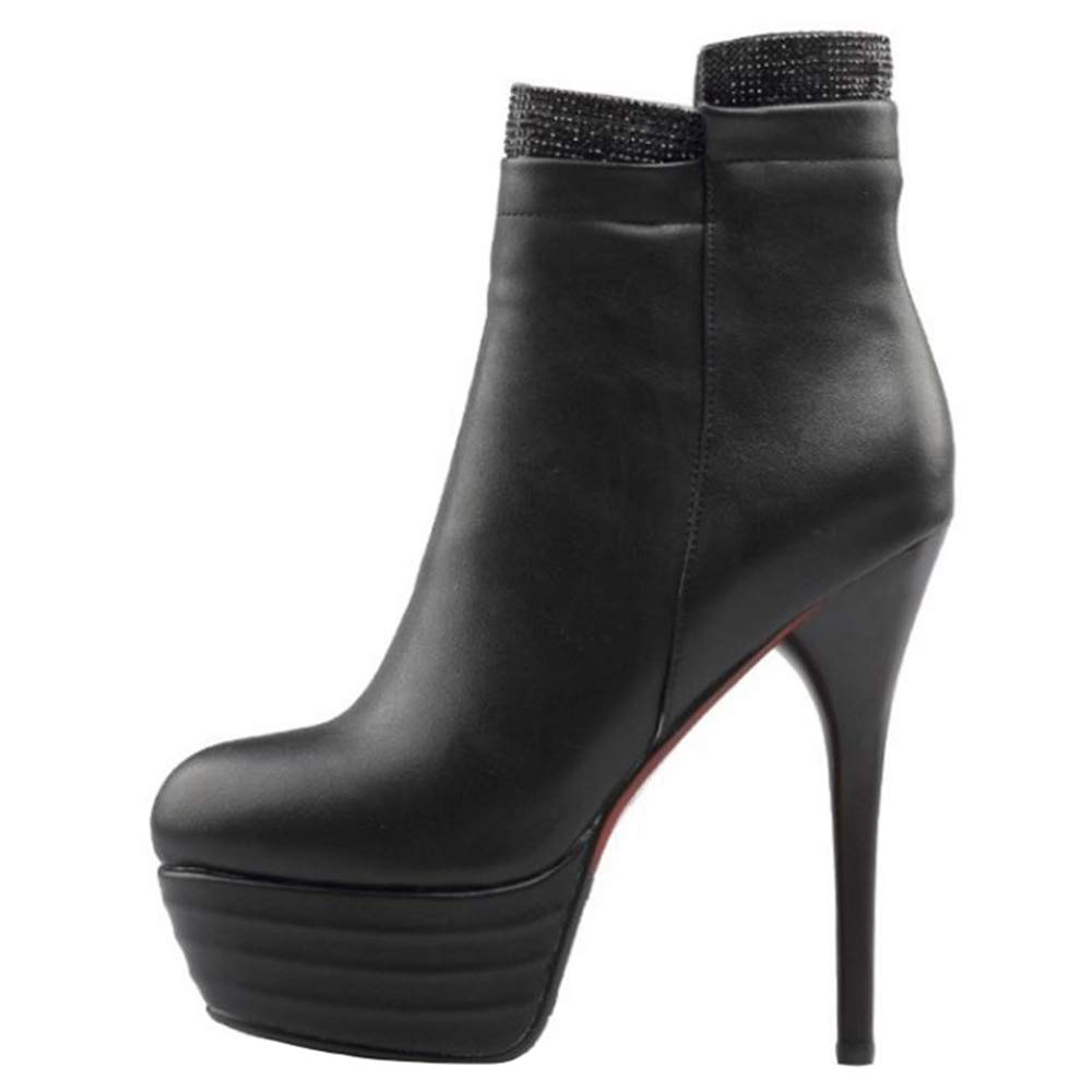 Onewus Mujer Botas de caña corta con tacón de aguja