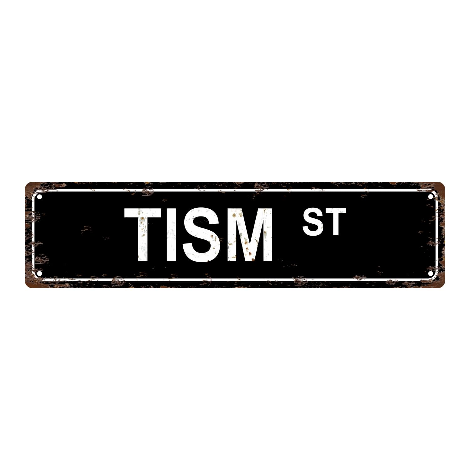 TISM ST Mental State Metal Tin Street Sign Bar Cafe Garage Cave Home Room Wall Bathroom Farmhouse Garden Porch Patio Decor,4x16 Inch