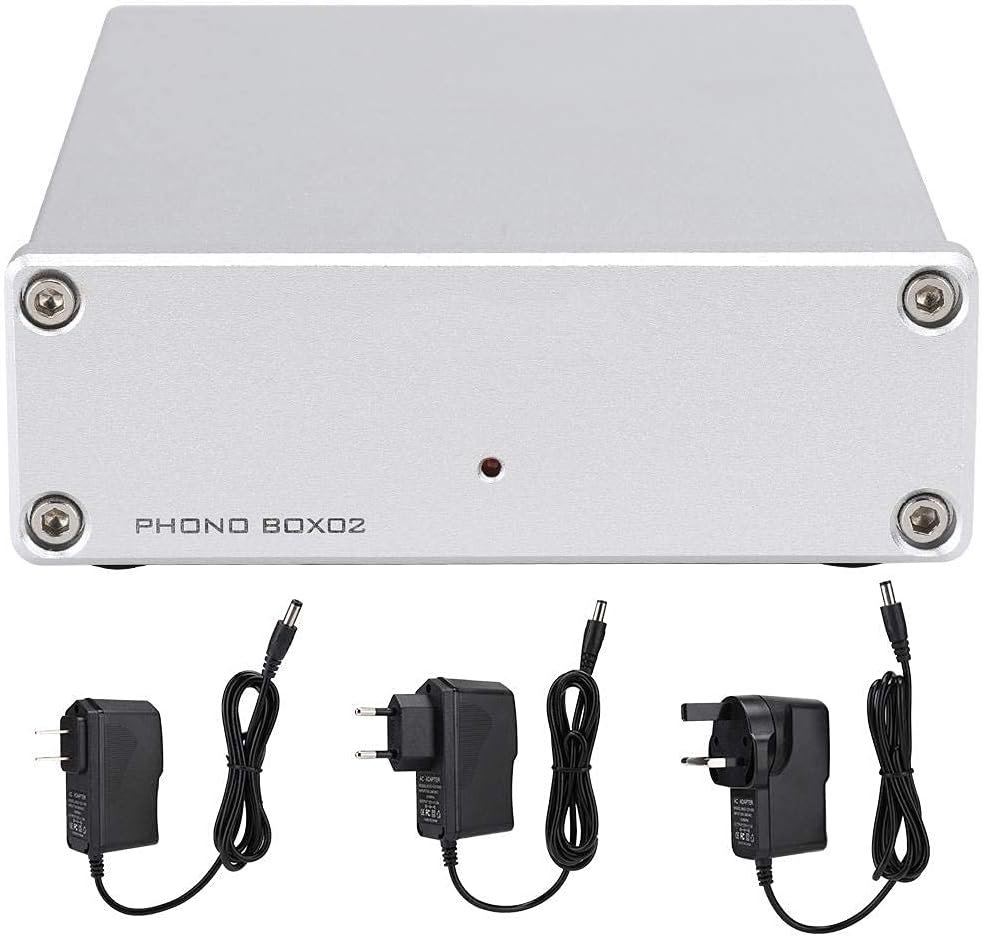 Ciglow Turntable Preamplifier Mini MM/MC Phono Pick-up Preamplifier for (White)