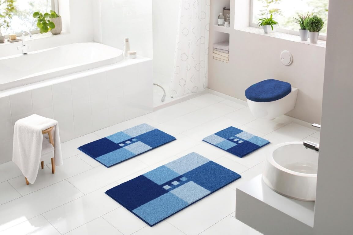 MERKUR Badteppich 65x115cm blau