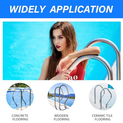 image for JENLER - Stainless Steel Pool Handrail - 304 Stainless Steel Pool Rail