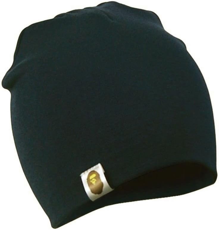 Unisex Cotten Baby Beanie for Infant Cute Boy and Girl Hat (Black)