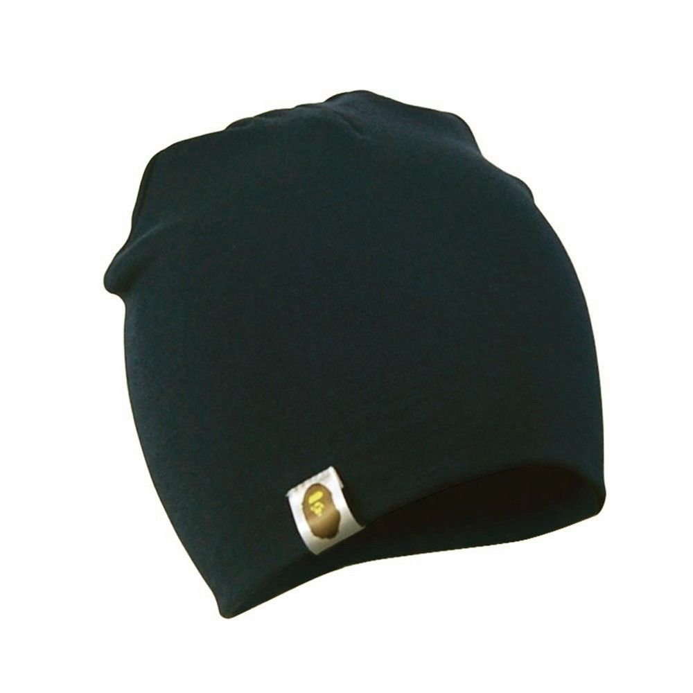 Unisex Cotten Baby Beanie for Infant Cute Boy and Girl Hat (Black)