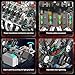 Mould King V8 Engine Building Blocks Sets, V8 Engine Model Kit That Works, MOC Engineering Model Building Kit with Battery and Motor, 2718 PCS Building Kits for Adults, Sliver
