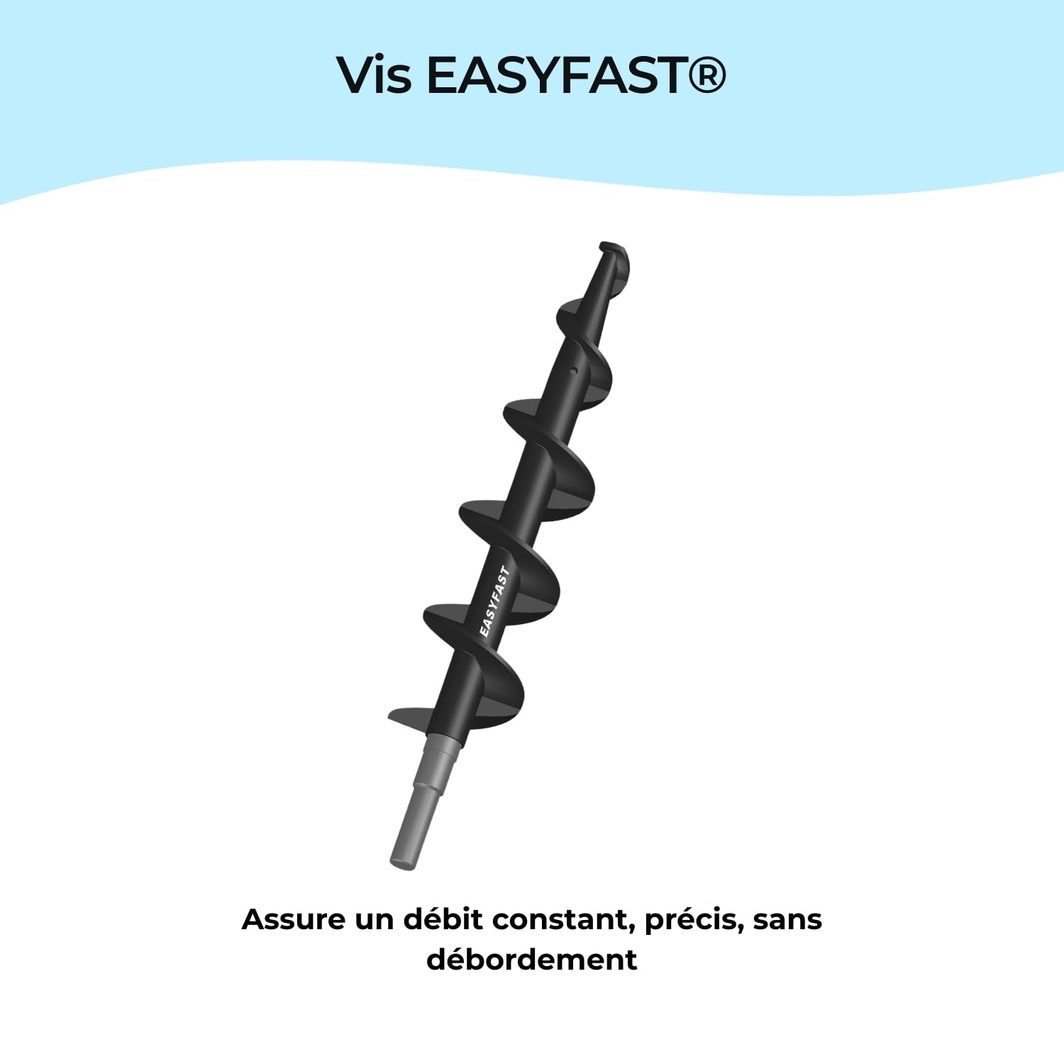 VIS SANS FIN, En Composite Surmoulé Sur Axe en Inox, Accessoire pour Applicateur Rapide de Joint Mortier EASYFAST®, Outil Maçonnerie Pierres et Briques