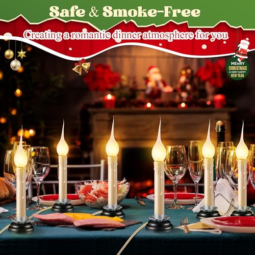 Enhon-4-Pack-5-Inch-Electric-Rustic-Country-Candle-Lights-with-Replacement-Silicone-LED-Light-Bulbs-06W-C7-Plug-in-Christmas-Electric-Window-Candles-Lights-with-5-FT-Cord-OnOff-Switch Enhon 4 Pack 5 Inch Electric Rustic Country Candle Lights with Replacement Silicone LED Light Bulbs 06W C7 Plug in Christmas Electric Window Candles Lights with 5 FT Cord OnOff Switch