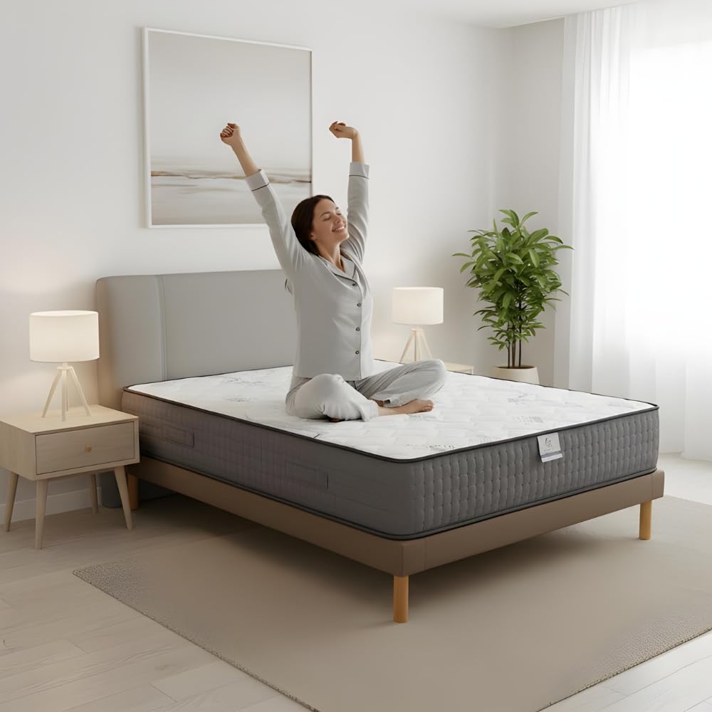 Materasso Matrimoniale Memory Foam 160x190 H25 | Tessuto traspirante | Antiacaro e Anallergico | Antibatterico e Ergonomico | Struttura indeformabile | 100% Made in Italy (Altezza: 25cm, 160x190)