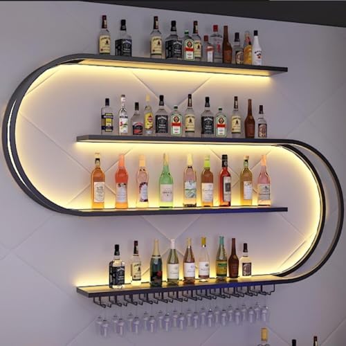 120cm Wand montiertes Weinregal, halbrundes mehrschichtiges Weinregal mit...