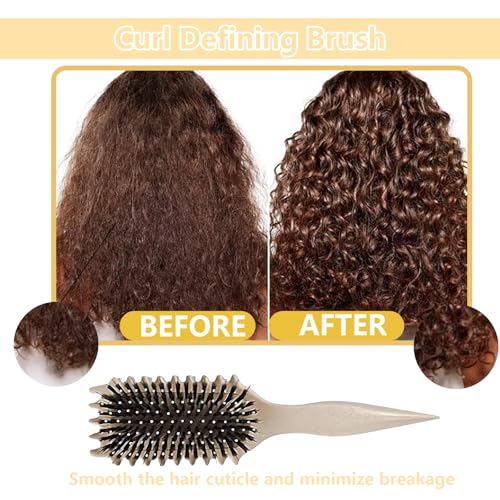Longyier Lockenbürste, Locken mit Zinken definieren Stylingbürste, zum Kämmen und Formen von Männer- und Frauenlocken… – Ansicht 5