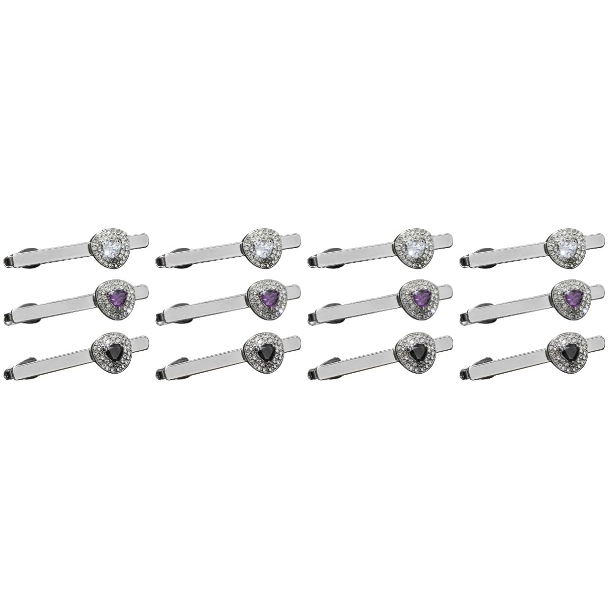 Clips para corbatas de hombre Beavorty con gemas para solucionar corbatas sueltas 8