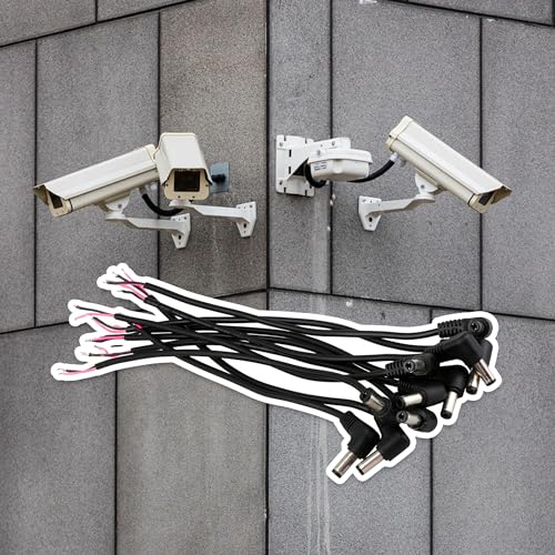 BQLZR 5,5mm x 2,1mm DC Power Rechtwinklig Adapterkabel Kabel Stecker Jack Stecker Für CCTV Kamera Pack von 10