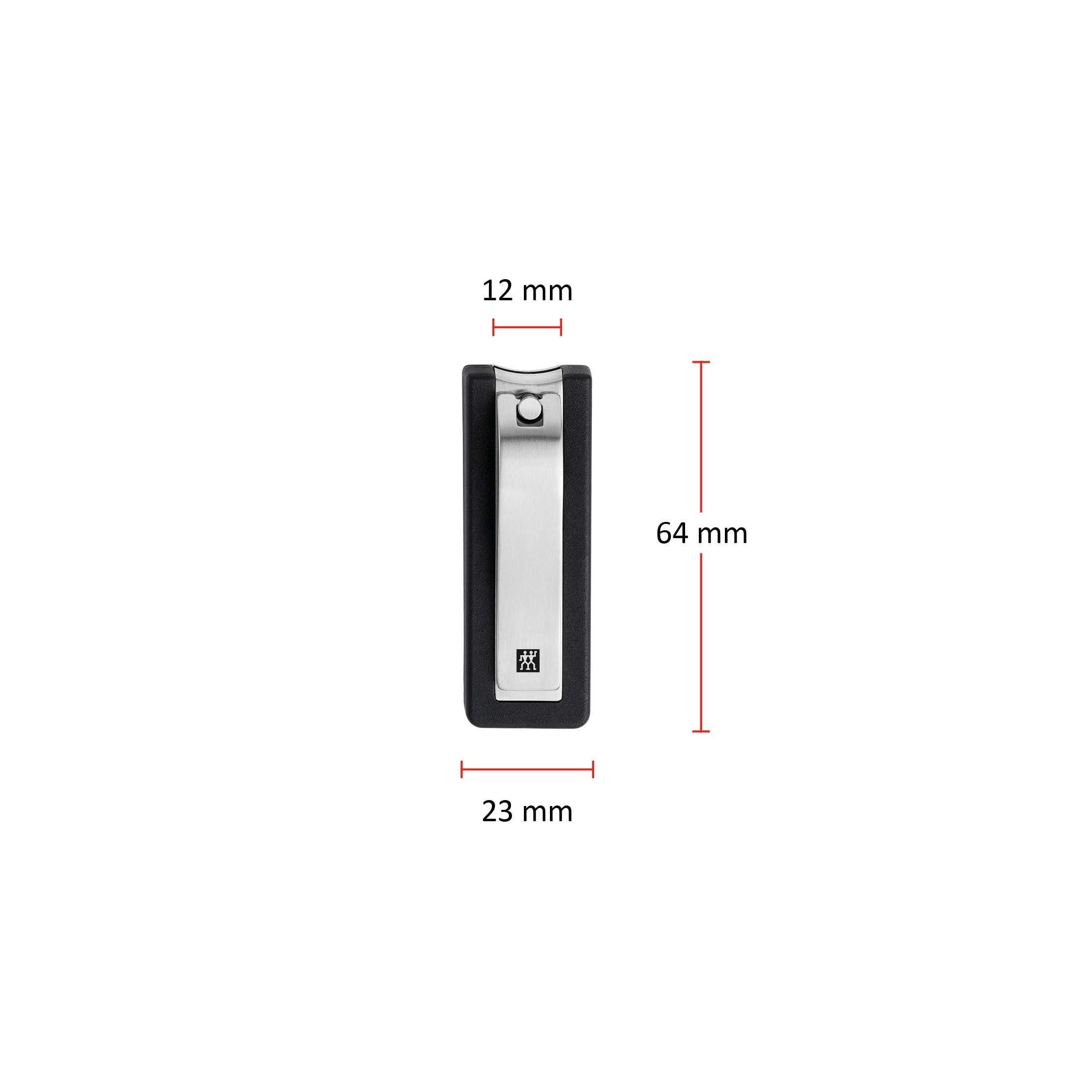 ZWILLING Obcinacz do paznokci (z pojemnikiem na cążki, mocna dźwignia do paznokci u rąk i nóg, lekko zakrzywiona krawędź tnąca), premium, czarny, 65 mm