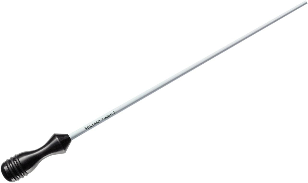 Mollard 16 inch Lancio Series Baton with White Carbon Fibre Shaft and Black Anodized Aluminium Handle