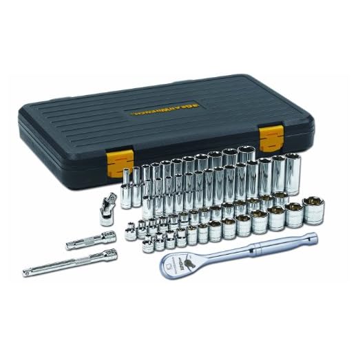 GEARWRENCH56 Pc. 3/8" Drive 6 Pt. 120XP Mechanics Tool Set, Standard & Deep, SAE/Metric - 80550P