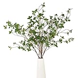 OBDXZHC 6pcs 41.3inch Greenery Stems Artificial Branches for Vases Olive, Spring Green Long Stem Fake Plants Indoor Branches for Garden Office Home Desk Decoration