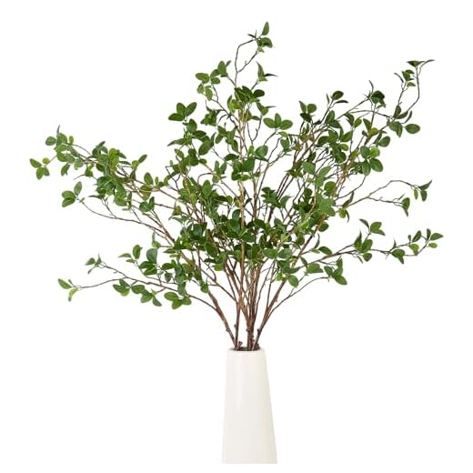 OBDXZHC 6pcs 41.3inch Greenery Stems Artificial Branches for Vases Olive, Spring Green Long Stem Fake Plants Indoor Branches for Garden Office Home Desk Decoration