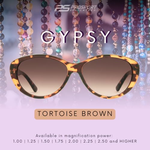 Image of proSPORT | Cat Eye Womens Full Lens Tinted Reading Sunglasses Oversize NOT BIFOCAL