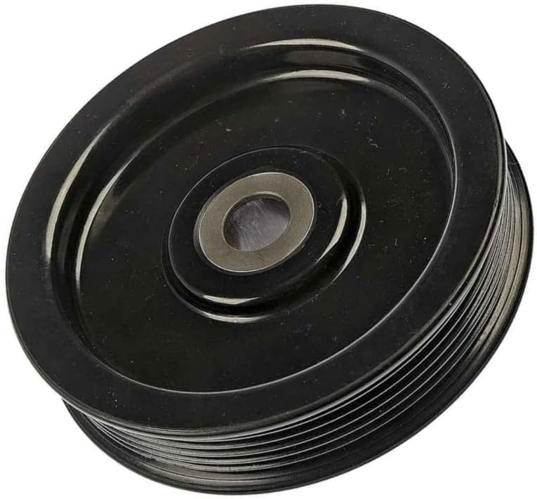 KarParts360 For Ford Explorer 1991-2000 Power Steering Pump Pulley | Composite | Black | Press-Fit Mount | 6 Groove | Serpentine Belt | Replacement For F0TZ3A733-A