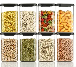 JIALTO Container for Kitchen Storage Set, Kitchen Storage Containers Set, Storage Box for Kitchen Containers Set, Plastic Containers for Kitchen Storage - 1100ML (6)