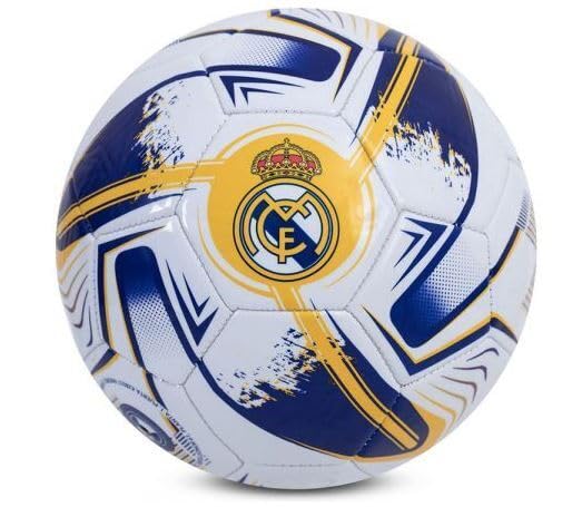Real Madrid - Balones Oficiales con Licencia - EN Negro, Blanco Y MARRÓN HISTÓRICO (TURBINA, Talla 5)
