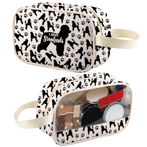 XYANFA I Have Standards Poodle Makeup Bag Poodle Mama Mom Gift Poodle Dog Lover Standard Poodle Zipper Pouch (I HAVE Standards t-m)