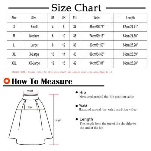Midi Skirts for Women UK Vintage Pleated Skirts Ladies Knee Length A Line High Waisted Summer 1950S Swing Skirt Casual Short for Tea Party Cocktail - Image 3