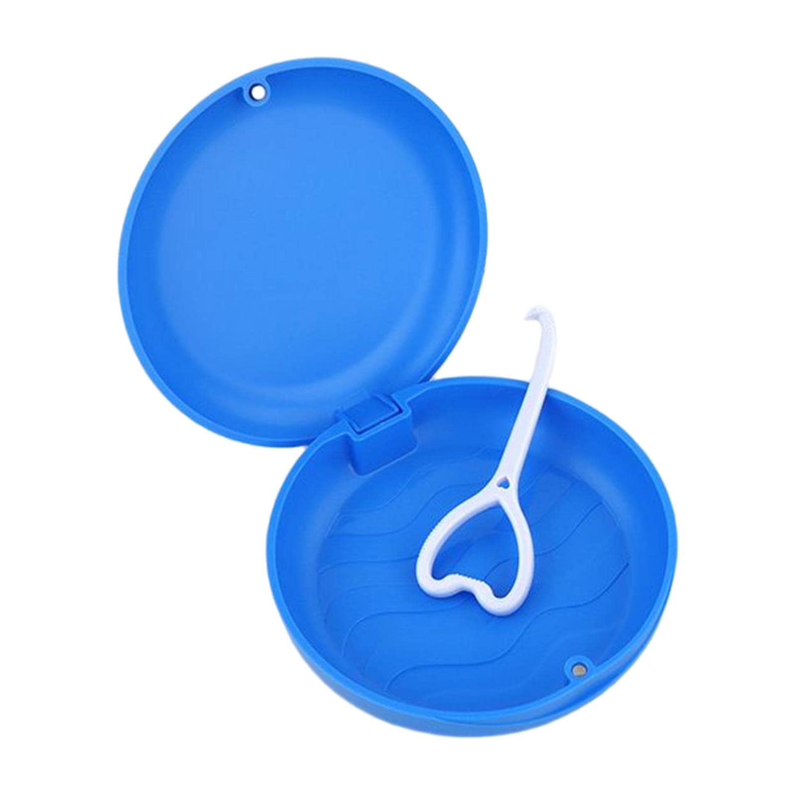 Portable Retainer Case Oral Organizer Durable Dentures Storage Boxes Blue-image-31
