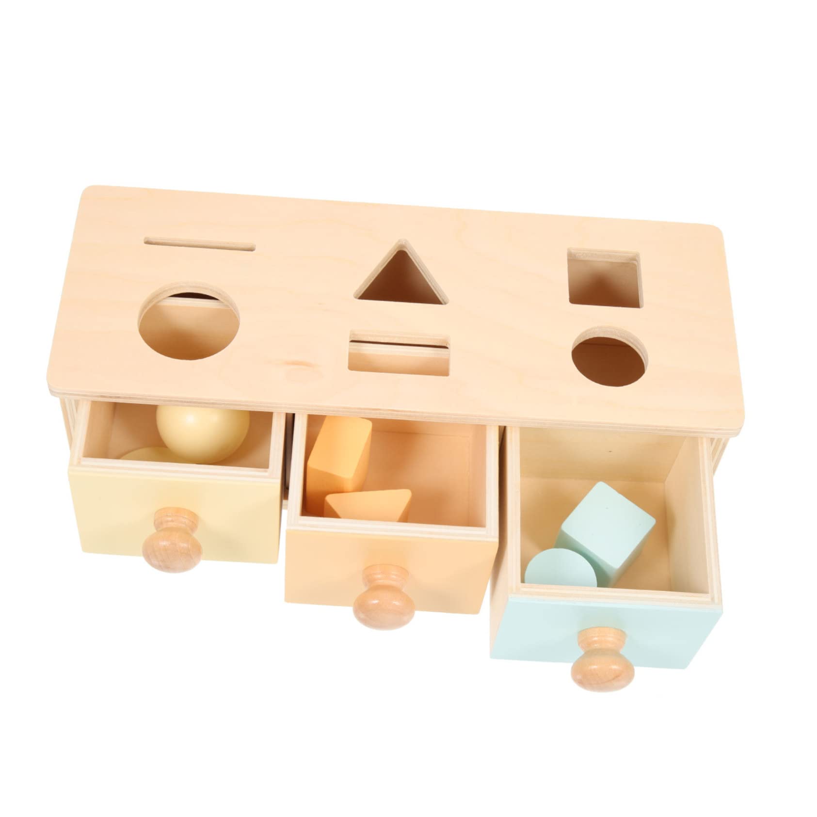 Mikikit Juguete de Caja de Madera Montessori para Aprendizaje Infantil