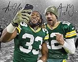 Ikonic Fotohaus Aaron Rodgers Aaron Jones Signed Photo Autograph Print Wall Art Home Decor