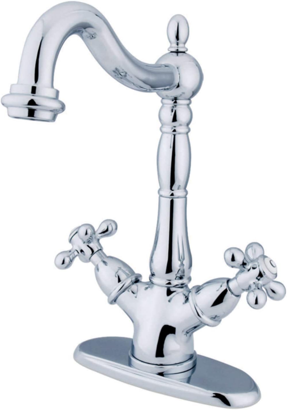 New Ks1491ax Mono Deck Mount Bar Faucet Finish Polished Chrome Handle Metal Cross Practical