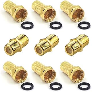 VCE F Type RG6 Plug 6x F 7MM Connector and 3x F Extension Coupler for SKY