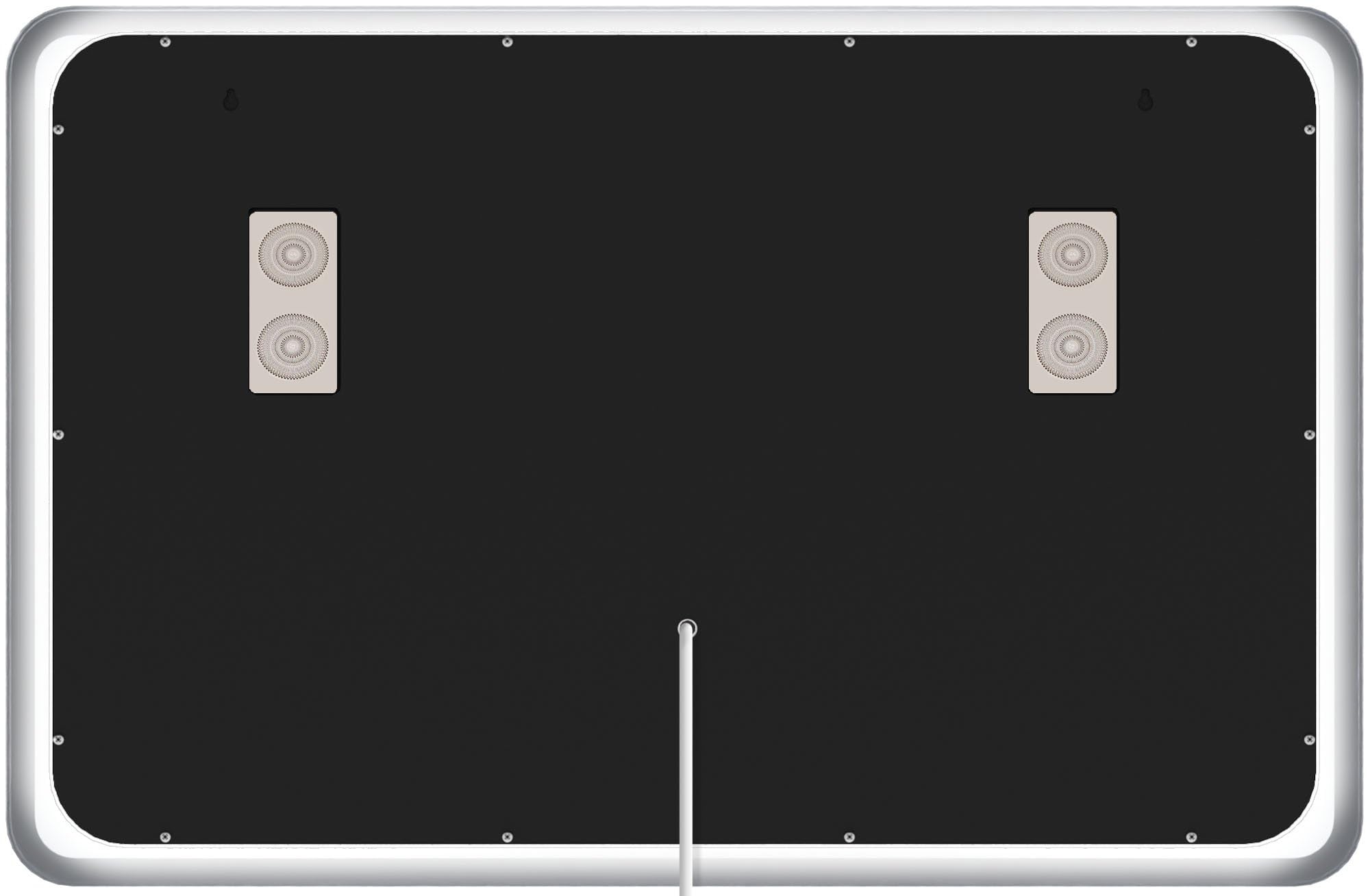 CLP Specchio da bagno Jericho con illuminazione, altoparlante Bluetooth, specchio da bagno antiappannamento, specchio da parete LED, Dimensione:70x100 cm