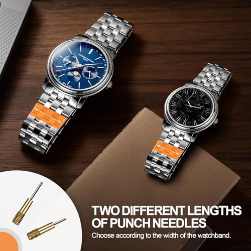 Image of MAKABEE Watch Link Removal Kit, Resizing Tool for Bracelet Adjustment & Replacement, Pin Remover for Sizing Strap, Watch Adjuster, Hammer for Repair, Adjust Band, with User Manual, Punches