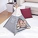 isYoung Pet Tent Bed, Pet Teepee House for Cats and Little Dogs Washable Navy Stripe Style with Breathable Mesh Window - Come with A Mat, Used All Year (Pet Tent Bed)