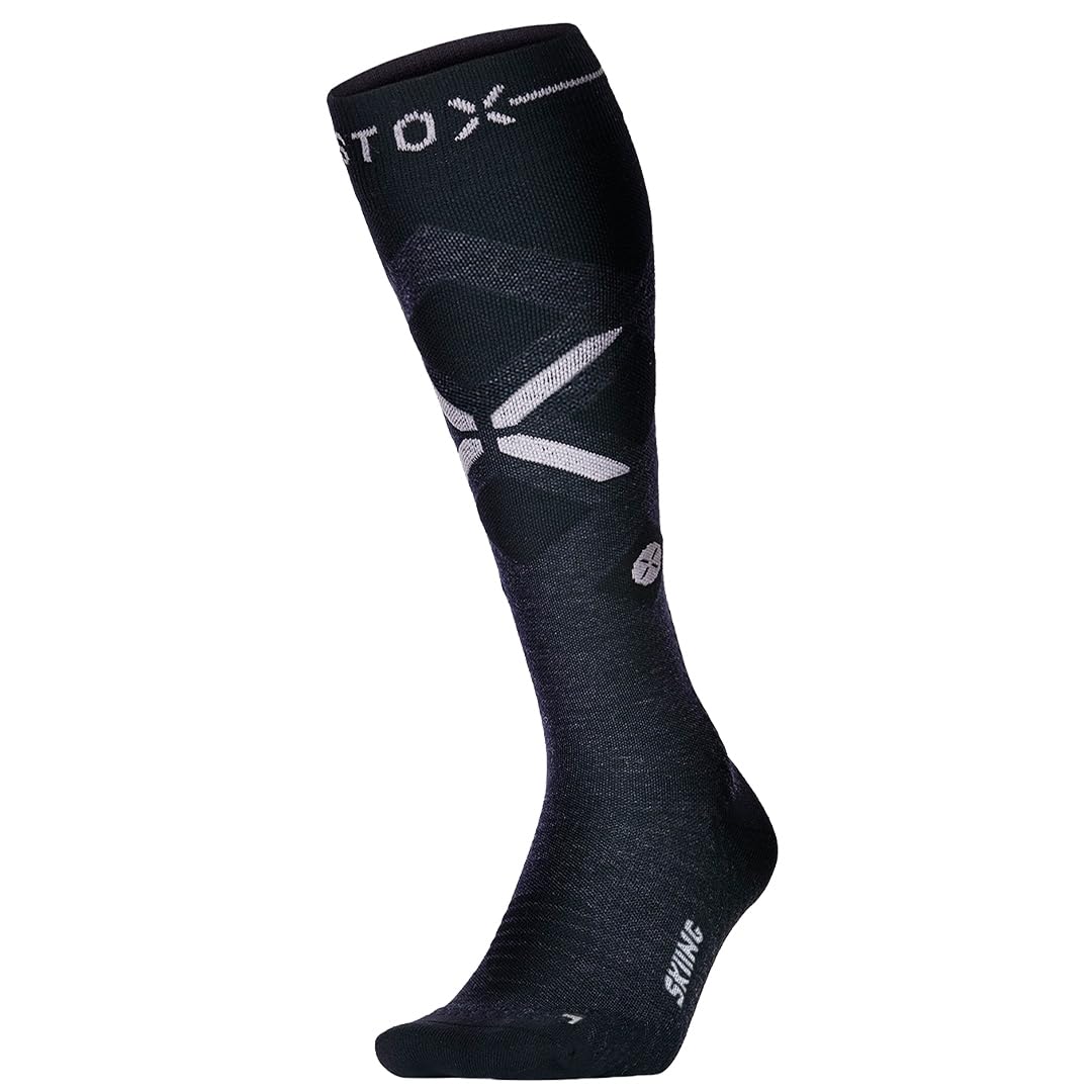 STOX Energy Socks, Calcetines de esquí para hombre, clase de compresión 23-32 mmHg, calcetines de esquí, calcetines de compresión, lana merino, calcetines de compresión, calcetines de apoyo, sin pies