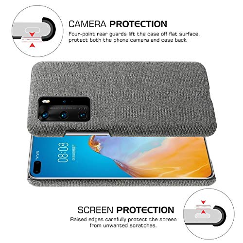 Oihxse Business beschermhoes, compatibel met Honor 30 Pro, beschermhoes van zeildoek, volledige bescherming, ultradun… - Image 5