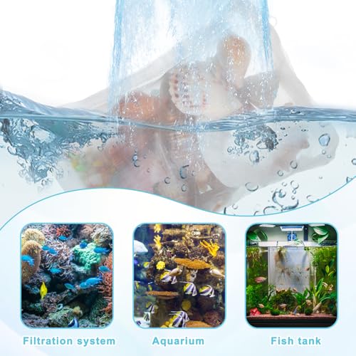 Image of QfwdfcTrenz 15PCS 5.5 X 8 Inch Aquarium Filter Media Bags, Aquarium Small Filters Bag, Carbon Filters Bag, Reusable Nylon Media Bags with Zipper for Extra Resins Filter