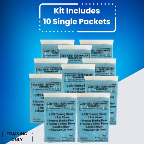 Image of MCR Medical Prestan AED UltraTrainer, Replacement Pads, & Pack of 10 of CTK3