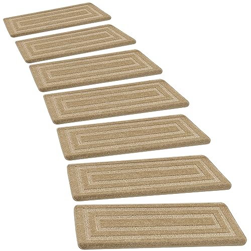 PURE ERA Bullnose Carpet Stair Treads for Wooden Steps Indoor 2 Pcs
