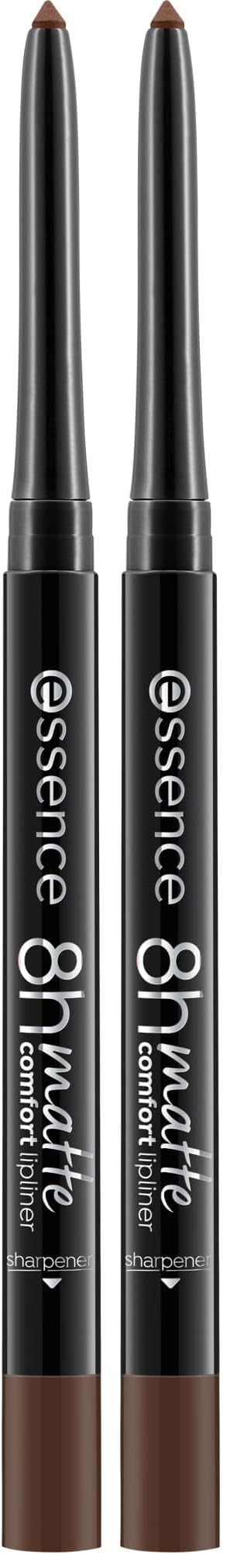 essence 8h Matte Comfort Lip Liner, No. 11, Brown, Long-Lasting, Instant Result, Matte, Vegan, No Preservatives, No Parabens, No Microplastic Particles, Pack of 2 (0.3 g) 0.3 g (2er Pack) brown